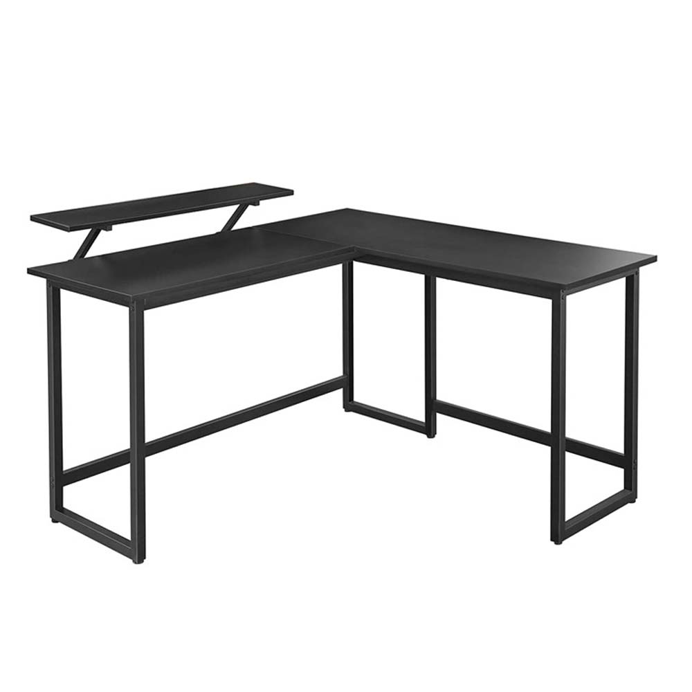 Γωνιακό Μεταλλικό Γραφείο 140 x 130 x 76 / 91.5 cm Χρώματος Μαύρο