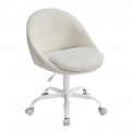 Songmics περιστρεφόμενη καρέκλα γραφείου 60 x 60 x 80-90 cm μπεζ και λευκή απόχρωση 